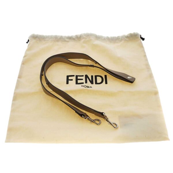 21 1013 13 Fendi Visible 2WAY Bag Leather Greige