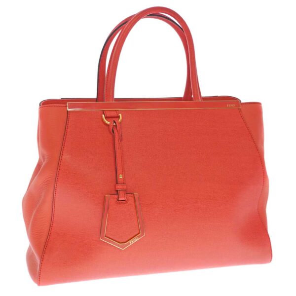 21 1025 Fendi Toujours 2WAY Bag Leather Salmon Pink Red