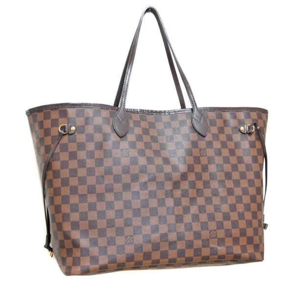 21 104 Louis Vuitton Neverfull GM Damier Ebene Tote Bag Brown