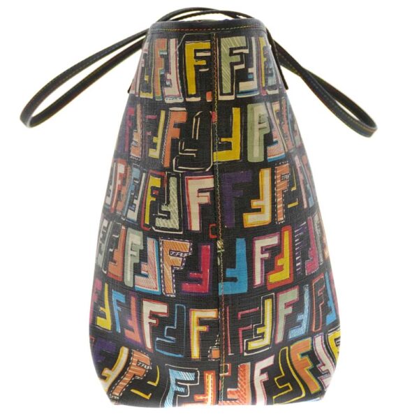 21 1941 2 Fendi Tote Bag Zucca Pattern Black Multicolor