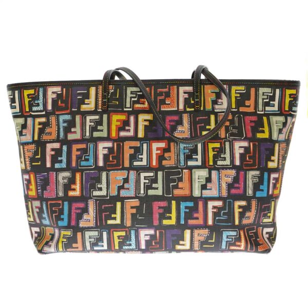 21 1941 3 Fendi Tote Bag Zucca Pattern Black Multicolor