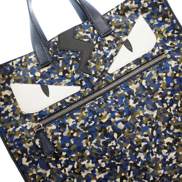 21 1951 7 Fendi Tote Bag Bag Bugs Monster Camouflage Pattern Blue