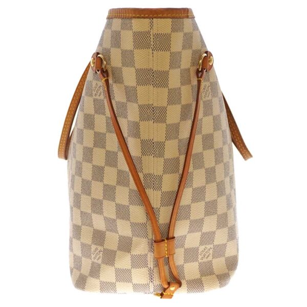 21 2044 2 Louis Vuitton Neverfull MM Damier Azur Canvas Tote Bag White