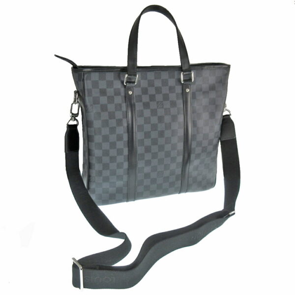 21 225 2 Louis Vuitton Tadao PM Tote Bag Damier Graphite Black