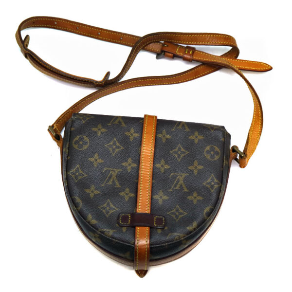 21 2455 2 Louis Vuitton Chantilly PM Monogram Canvas Shoulder Bag Brown