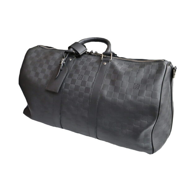 21 2500 22 Louis Vuitton Keepall Bandouliere 45 Damier Infini Leather Black Bag