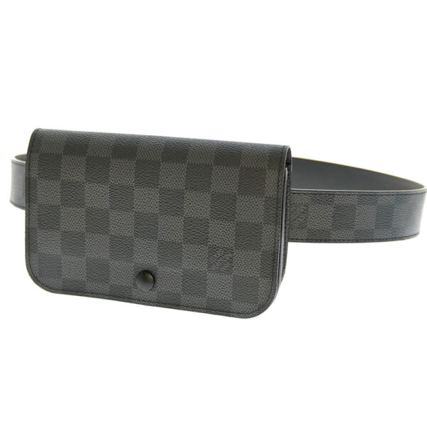 21 2506 Louis Vuitton Sainteur Pochette Damier Graphite Waist Bag Black