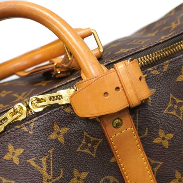 21 2559 10 Louis Vuitton Keepall 55 Monogram Canvas Travel Bag Brown