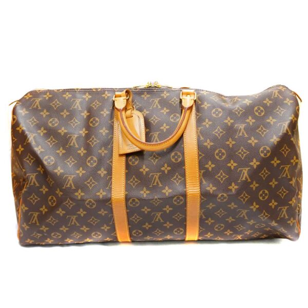 21 2559 3 Louis Vuitton Keepall 55 Monogram Canvas Travel Bag Brown