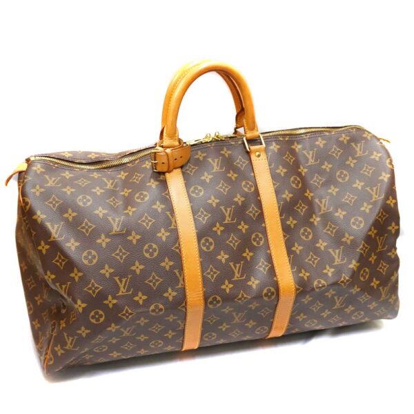 21 2559 Louis Vuitton Keepall 55 Monogram Canvas Travel Bag Brown