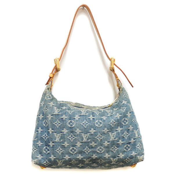 21 2752 2 Louis Vuitton Baggy PM Monogram Denim Shoulder Bag Blue