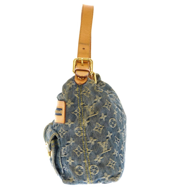 21 2752 3 Louis Vuitton Baggy PM Monogram Denim Shoulder Bag Blue