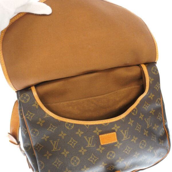 21 3021 12 Louis Vuitton Saumur 35 Monogram Canvas Crossbody Bag Brown