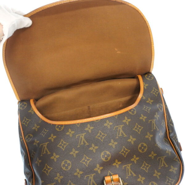 21 3021 14 Louis Vuitton Saumur 35 Monogram Canvas Crossbody Bag Brown