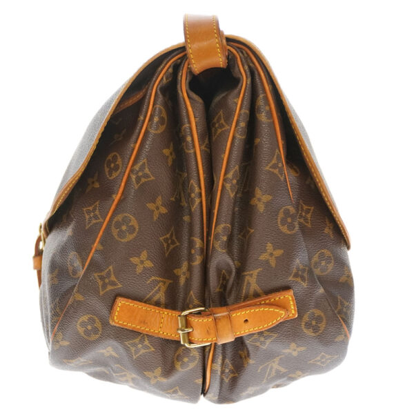 21 3021 2 Louis Vuitton Saumur 35 Monogram Canvas Crossbody Bag Brown