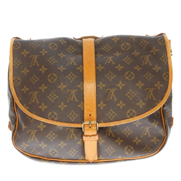 21 3021 3 Louis Vuitton Saumur 35 Monogram Canvas Crossbody Bag Brown