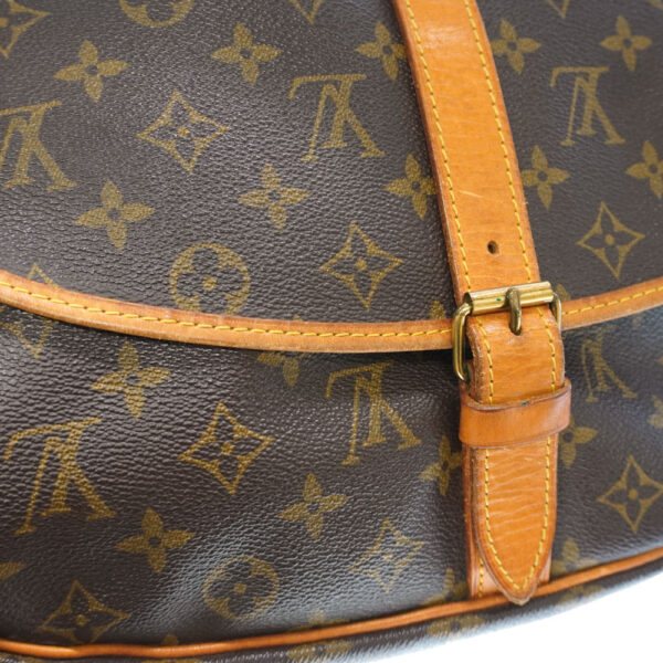 21 3021 9 Louis Vuitton Saumur 35 Monogram Canvas Crossbody Bag Brown