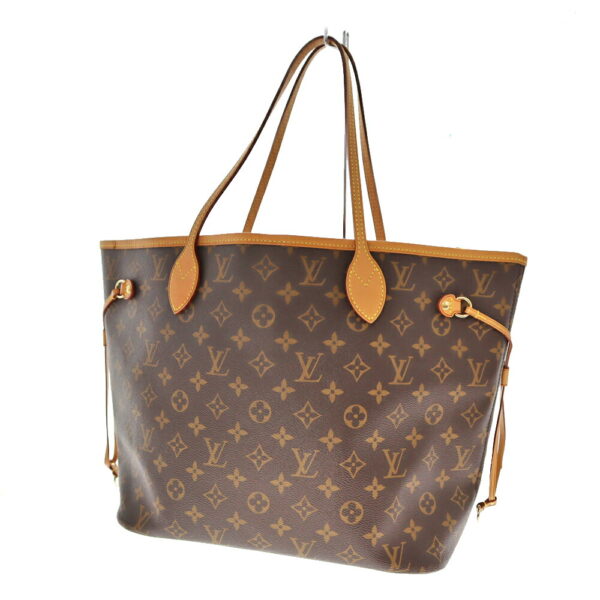 21 3146 1 Louis Vuitton Neverfull MM Tote Bag Monogram Canvas Brown Pink