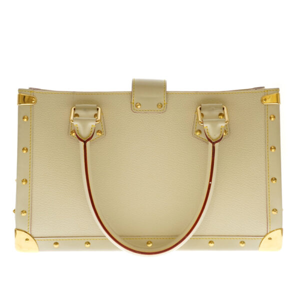 21 3220 3 Louis Vuitton Fabureau Suhali Leather Handbag Off White