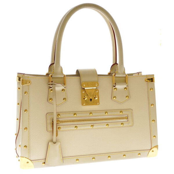 21 3220 Louis Vuitton Fabureau Suhali Leather Handbag Off White