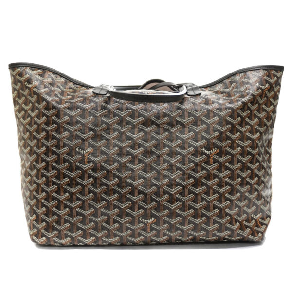 21 3748 3 Goyard Saint Louis PM Tote Bag Canvas Herringbone Brown