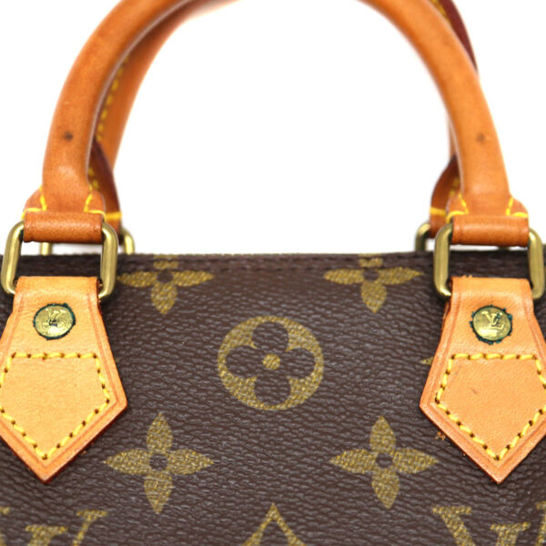 21 445 8 Louis Vuitton Mini Speedy Handbag Monogram Brown