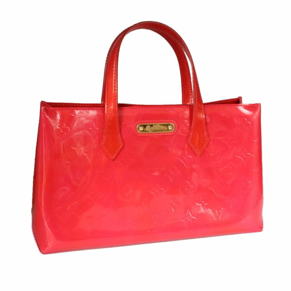 21 4580 15 Louis Vuitton Wilshire PM Tote Bag Monogram Vernis Pink