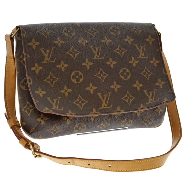 21 4700 Louis Vuitton Musette Tango Shoulder Bag Canvas Brown