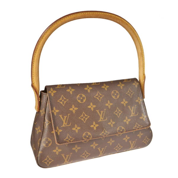 21 5239 1 Louis Vuitton Mini Looping Shoulder Bag Monogram Canvas Brown