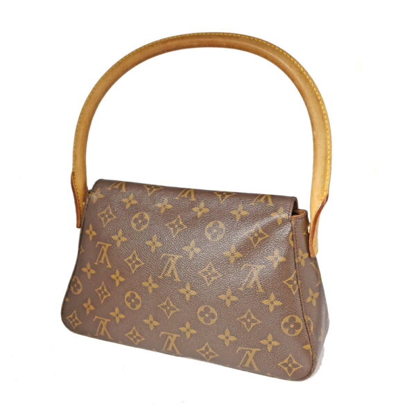 21 5239 2 Louis Vuitton Mini Looping Shoulder Bag Monogram Canvas Brown