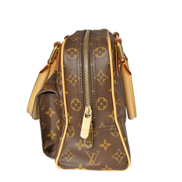 21 5266 3 Louis Vuitton Manhattan PM Handbag Monogram Canvas Brown