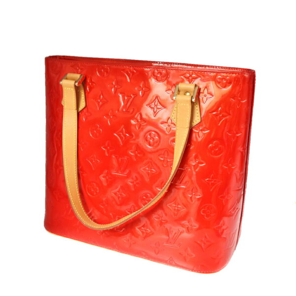 21 5268 2 Louis Vuitton Houston Tote Bag Monogram Vernis Red