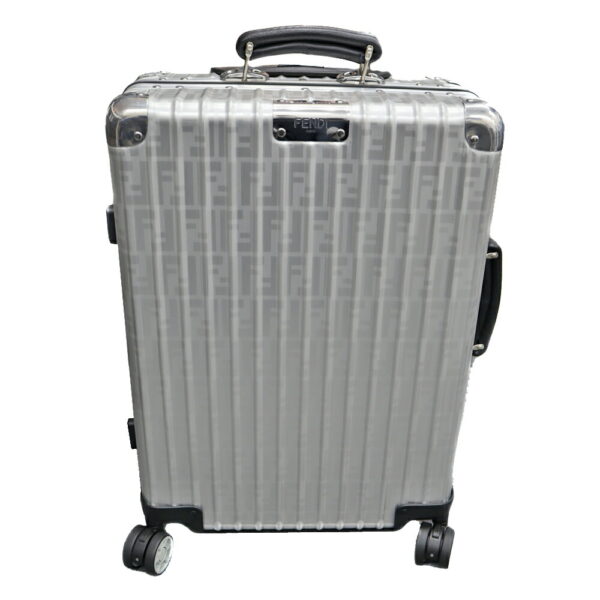 21 5288 1 Fendi Rimowa Collaboration Carry Case Aluminum Zucca Pattern