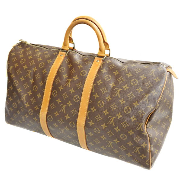 21 5673 2 Louis Vuitton Keepall 50 Travel Bag Monogram Canvas Brown