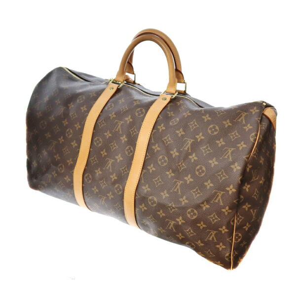 21 5980 2 Louis Vuitton Keepall 55 Travel Bag Monogram Canvas Brown