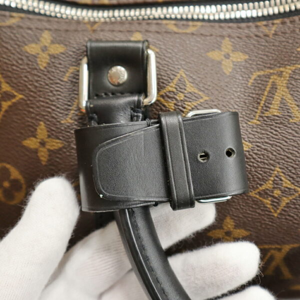 21 6421 14 Louis Vuitton Keepall Bandouliere 55 Monogram Macassar Brown Black