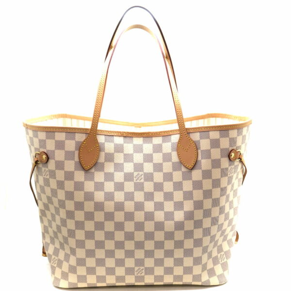 21 6792 1 Louis Vuitton Neverfull MM Tote Bag Damier White