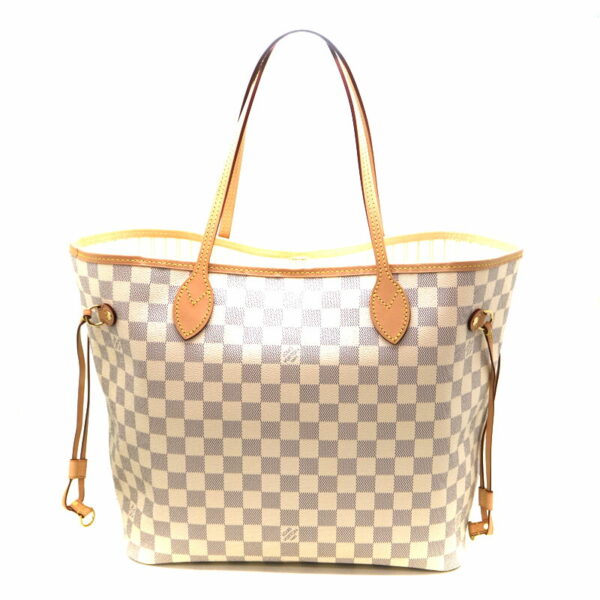 21 6792 2 Louis Vuitton Neverfull MM Tote Bag Damier White