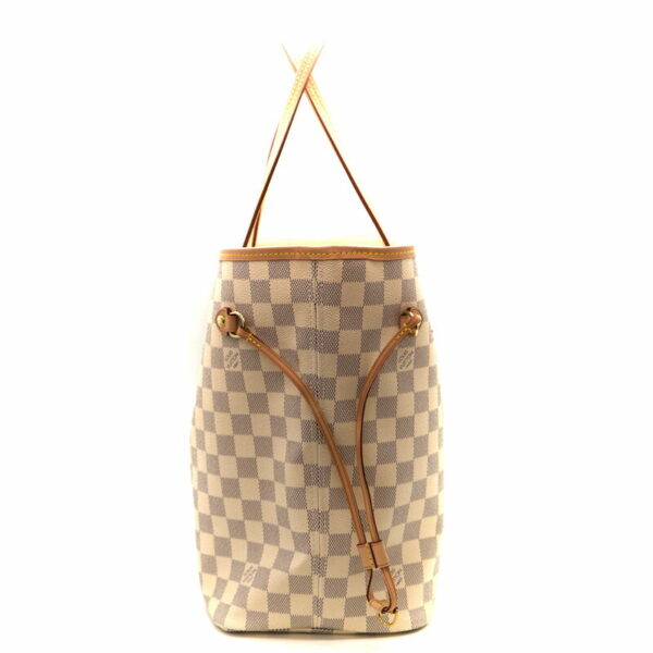 21 6792 3 Louis Vuitton Neverfull MM Tote Bag Damier White