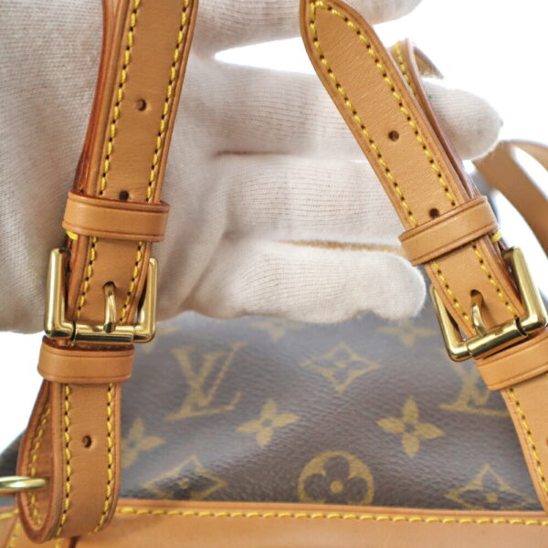 21 7074 10 Louis Vuitton Mini Monsouris Backpack Monogram Canvas Brown