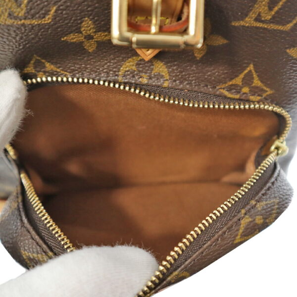 21 7074 7 Louis Vuitton Mini Monsouris Backpack Monogram Canvas Brown