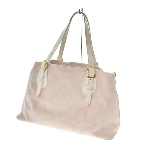 21 7124 2 Louis Vuitton Taisienne PM Shoulder Bag Canvas Leather White Pink