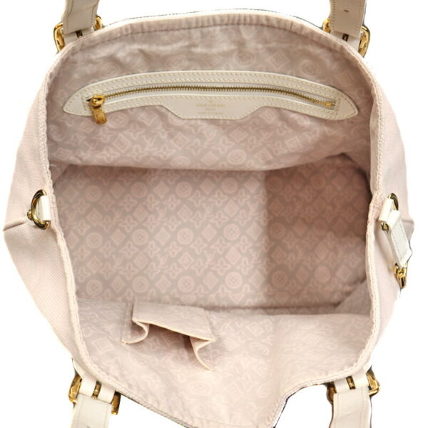 21 7124 5 Louis Vuitton Taisienne PM Shoulder Bag Canvas Leather White Pink