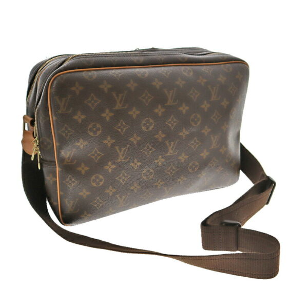 21 7195 22 Louis Vuitton Reporter GM Shoulder Bag Monogram Canvas Brown