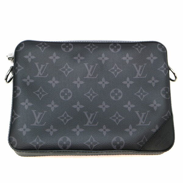 21 7717 3 Louis Vuitton Trio Messenger Bag Monogram Eclipse Black Gray