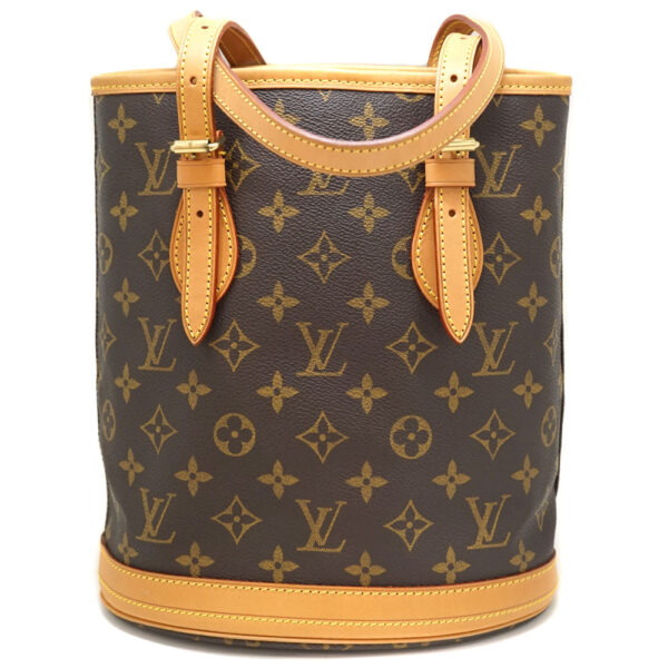 21 8653 3 Louis Vuitton Bucket PM Shoulder Bag Canvas Brown