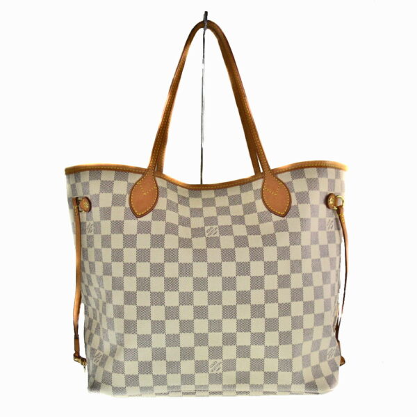 21 931 1 Louis Vuitton Neverfull MM Tote Bag Damier Canvas White