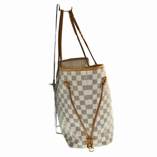 21 931 4 Louis Vuitton Neverfull MM Tote Bag Damier Canvas White