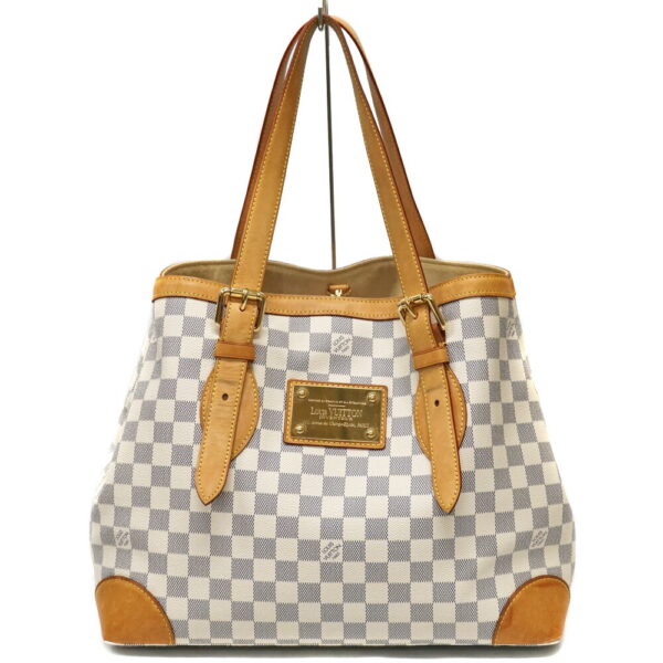 21 9338 Louis Vuitton Hampstead MM Damier Azur Tote Bag