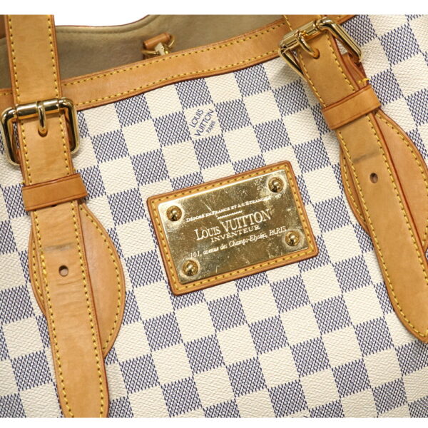 21 9338 7 Louis Vuitton Hampstead MM Damier Azur Tote Bag